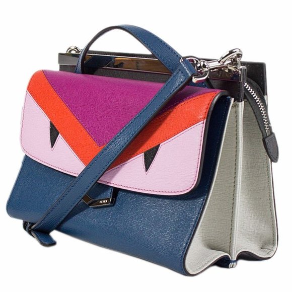 Fendi New Demi Jour Monster Crossbody Handbag Medium Size Strap Handle Purse - Picture 2 of 16